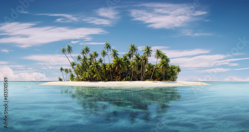 tropical island with palm trees © PHdJ
