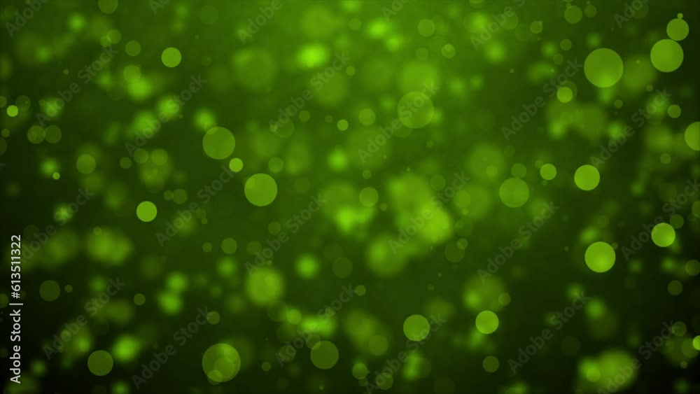 Elegant lime green color moving particles background Elegant lime green color moving particles background