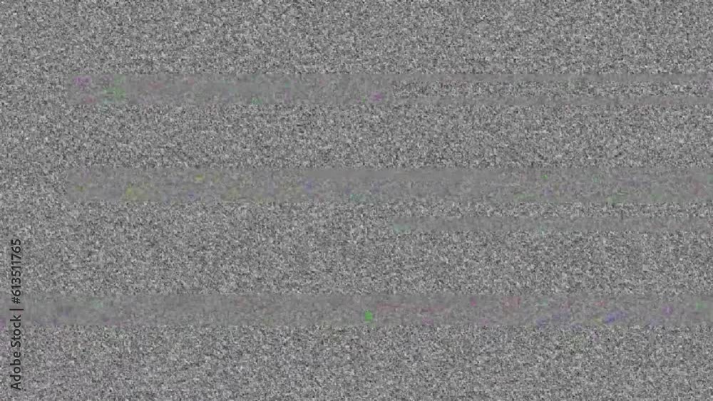 TV Static Noise Glitch Distortion Effect Digital Video signal on modern LCD TV Stock ビデオ