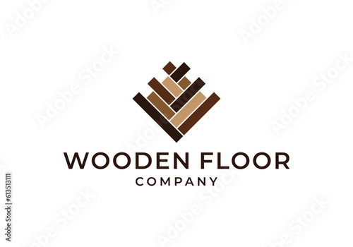 Wood flooring parquet hardwood texture logo design