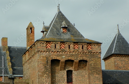Netherlands, Muiden Castle, Historic gardens, view of the top of the tower fortress © Liub