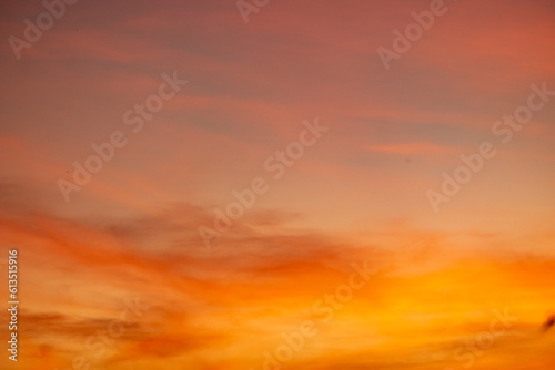 beautiful , luxury soft gradient orange gold clouds and sunlight on the blue sky perfect for the background, take in everning,Twilight © ISENGARD