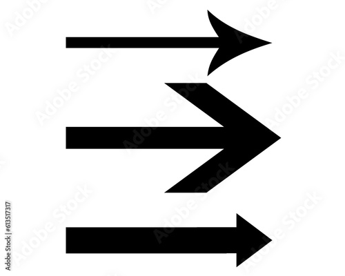 set of black arrows