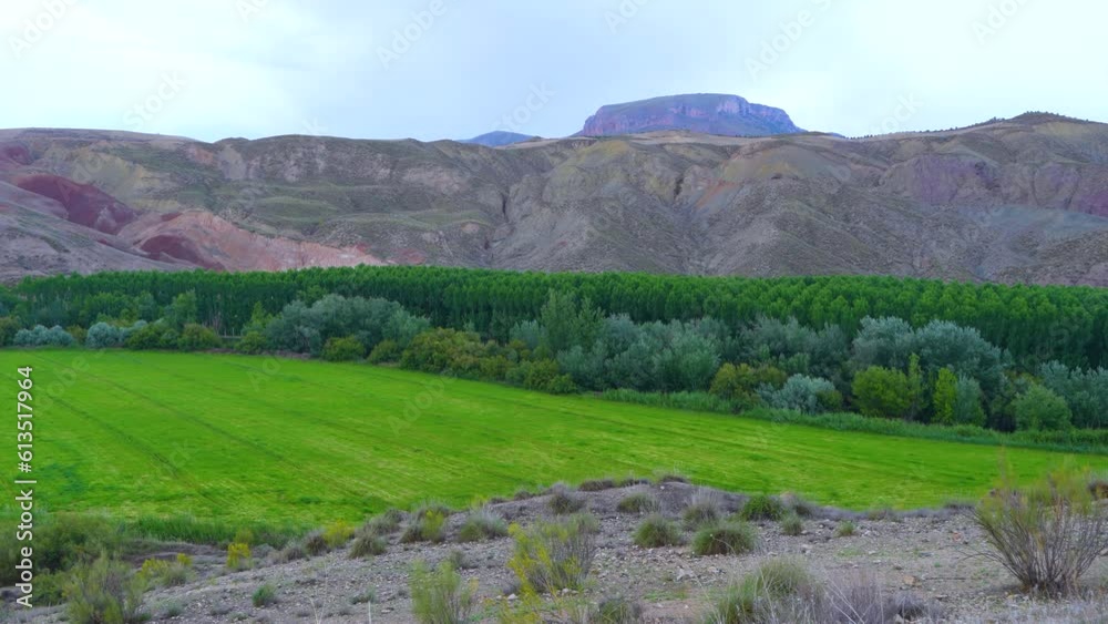 Landscape in the surroundings of the Alicún de las Torres Spa and the Toril ditch and the Alicún dolmens. Geopark of Granada, Geopark of Gorafe. Grenada Province. Andalusia. Spain. Europe