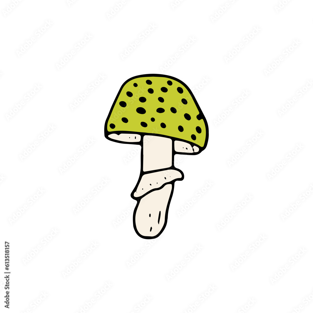 Mushroom, great design for any purposes. Doodle vector illustration. Edible mushrooms and toadstools. Healthy food illustration. Autumn forest plants sketches for textiles, wallpaper, coloring Mushroom, great design for any purposes. Doodle vector illustration. Edible mushrooms and toadstools. Healthy food illustration. Autumn forest plants sketches for textiles, wallpaper, coloring