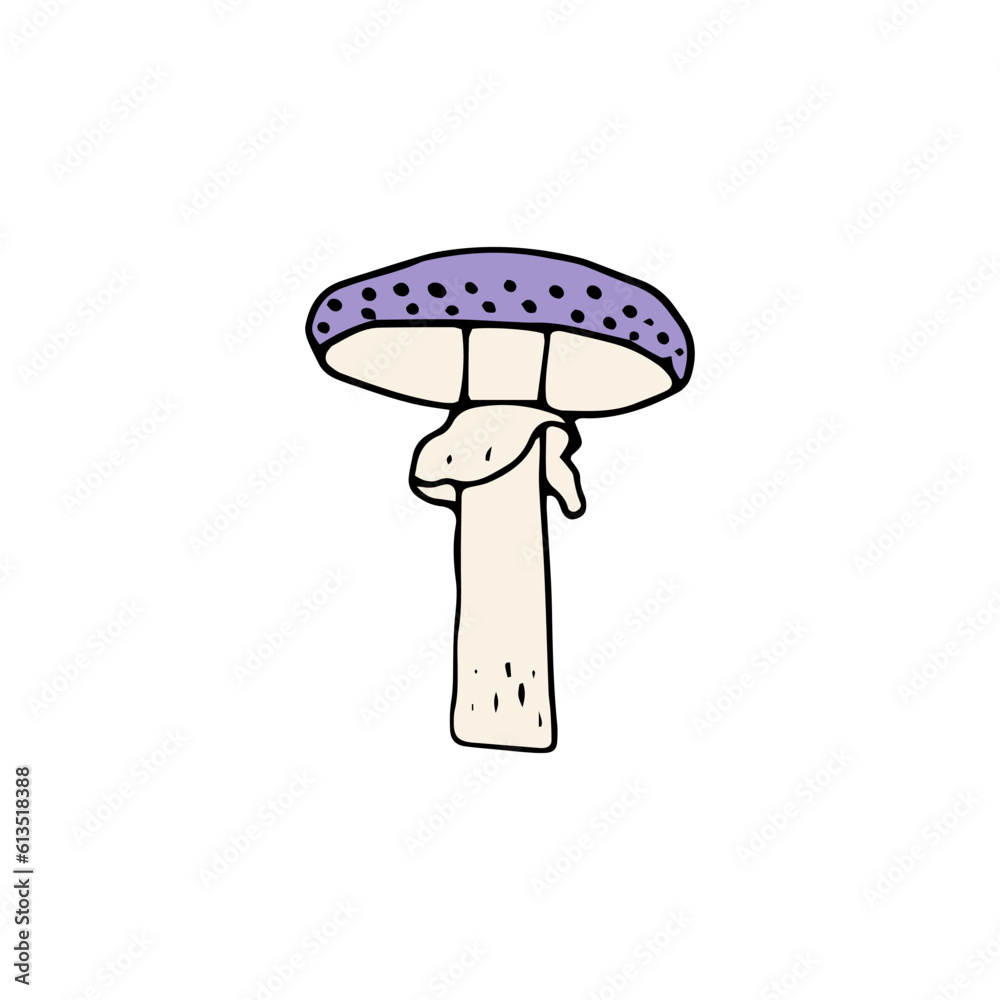 Mushroom, great design for any purposes. Doodle vector illustration. Edible mushrooms and toadstools. Healthy food illustration. Autumn forest plants sketches for textiles, wallpaper, coloring Mushroom, great design for any purposes. Doodle vector illustration. Edible mushrooms and toadstools. Healthy food illustration. Autumn forest plants sketches for textiles, wallpaper, coloring