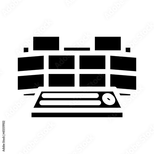 newsroom news media glyph icon vector. newsroom news media sign. isolated symbol illustration