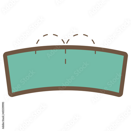 windshield with wiper fluid illustration
