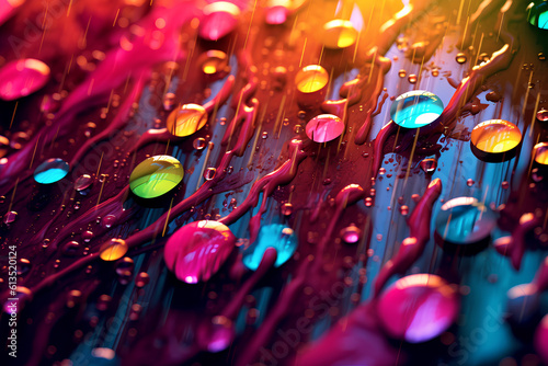 Colorful Raindrops, Multi Color