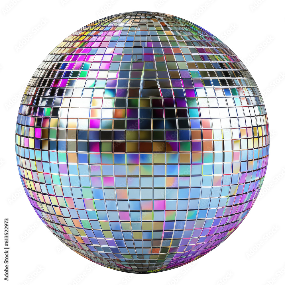 Disco ball on transparent background. PNG, ai Stock Illustration ...