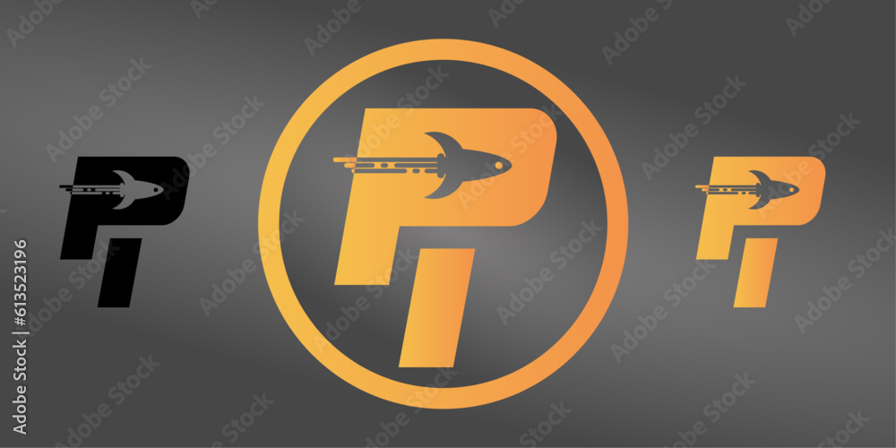Round logo with the letter Round logo with the letter