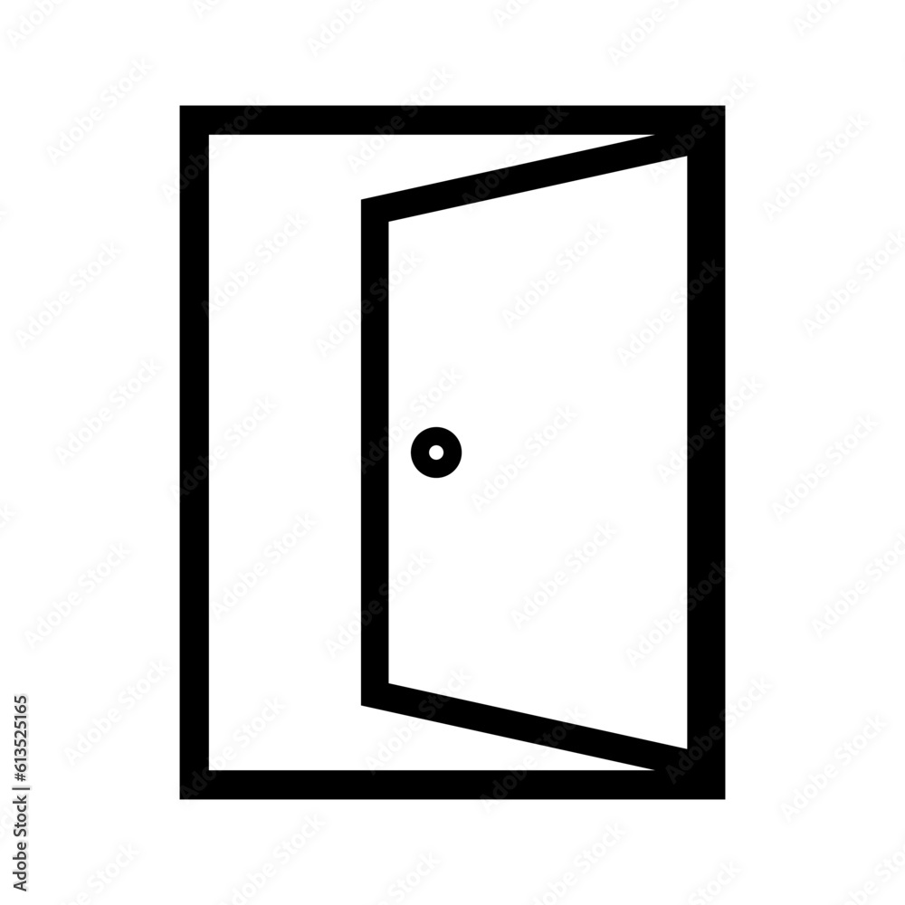 Simple push door icon. Open door. Vector. Simple push door icon. Open door. Vector.