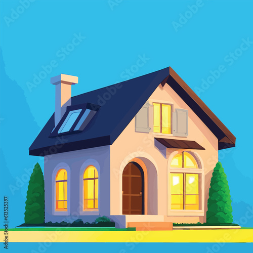 Vector illustration of house. Home concept