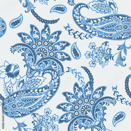 Paisley vector pattern. seamless vintage floral background