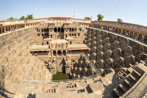 Chand Baori stepwell situated in the village of Abhaneri near Jaipur India