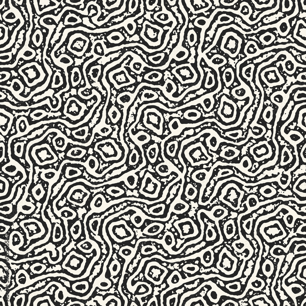 Ink Drawn Contoured Tribal Ornate Stroke Pattern Ink Drawn Contoured Tribal Ornate Stroke Pattern