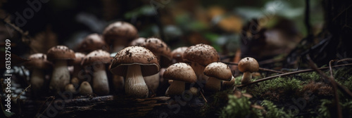 Woodland mushroom and moss ...