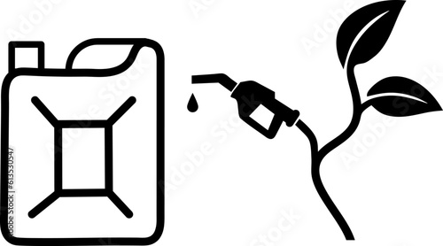 International, national biodiesel day or biofuel day. Fuel tank for transporting and storing petrol. Can jerrycan, jerrycan with handle. Canisters or jerry can symbol.