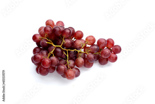 Fresh grape on white background.