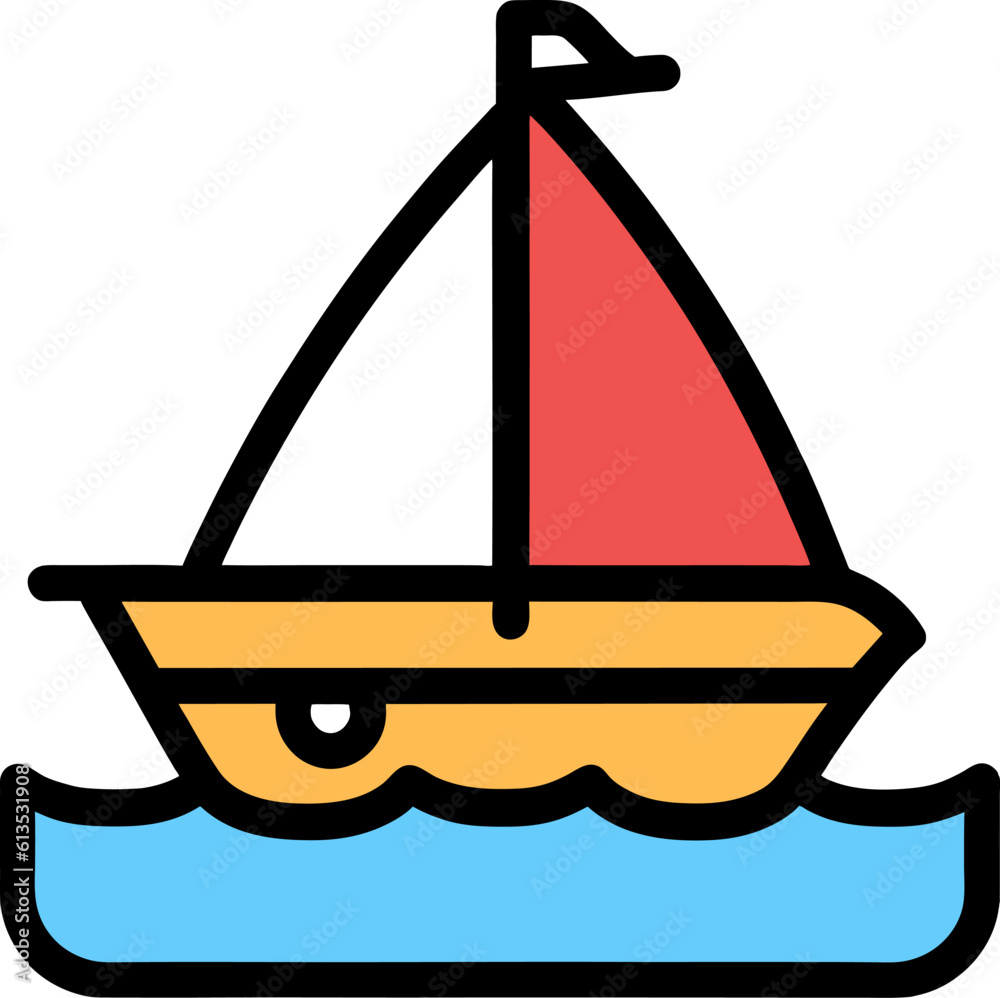 vector illustration of boat on the sea vector illustration of boat on the sea