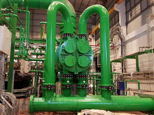 Steam condenser for biomass power plant.