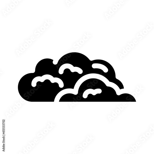 cloud smell glyph icon vector. cloud smell sign. isolated symbol illustration
