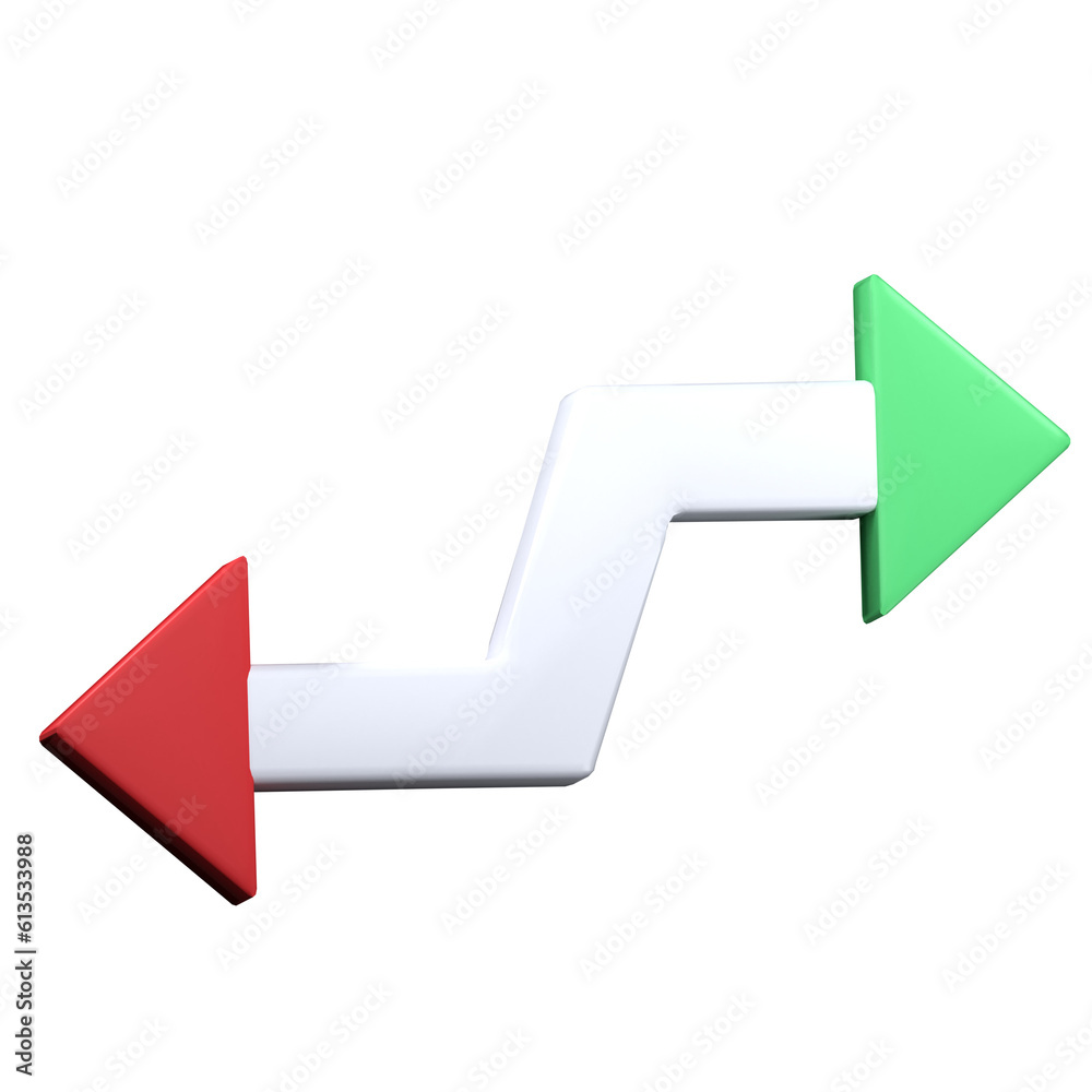 Arrow up and down icon 3d rendering, 3d render illustration Arrow up and down icon 3d rendering, 3d render illustration