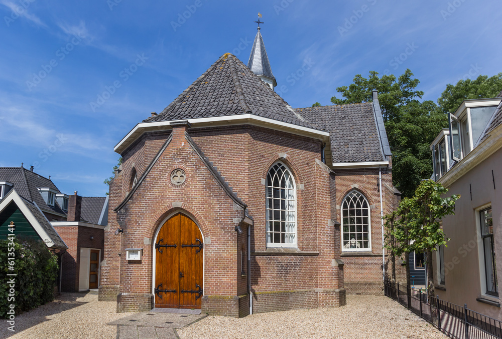 Fototapeta premium Entrance to the Reformed church of Loenen, Netherlands
