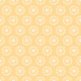 Yellow Sunshine Doodle Motif Seamless Vector Repeat Pattern