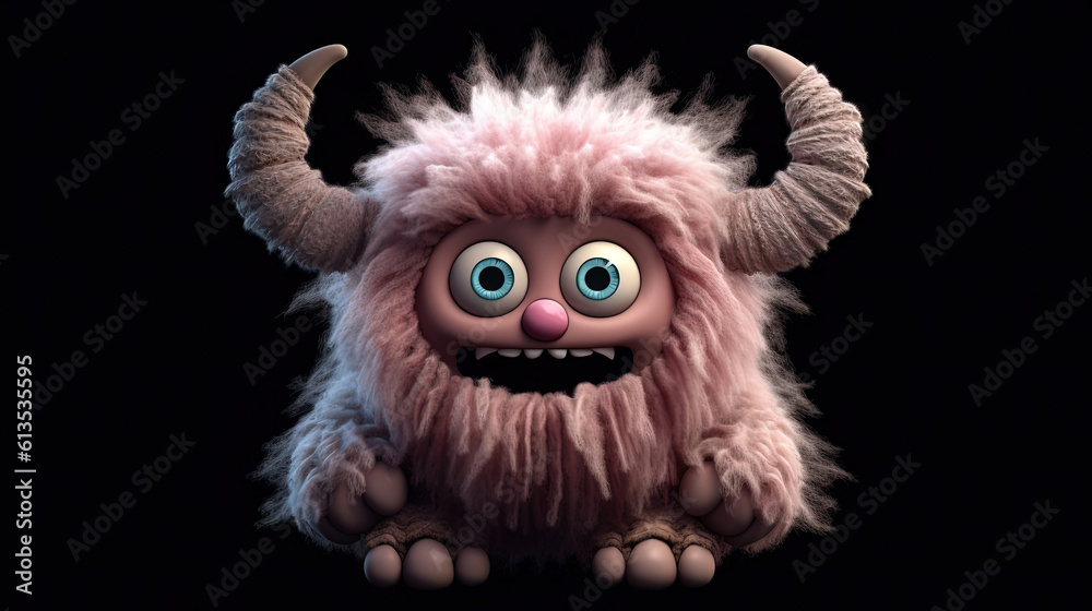 Anthropomorphic monster with two horns on its head