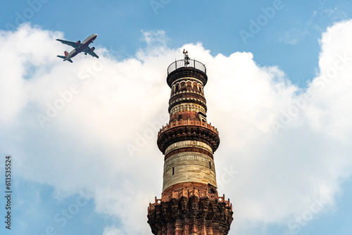 India Dehli april 01.2023 Qutb Minar or Qutub Minar or Qutab