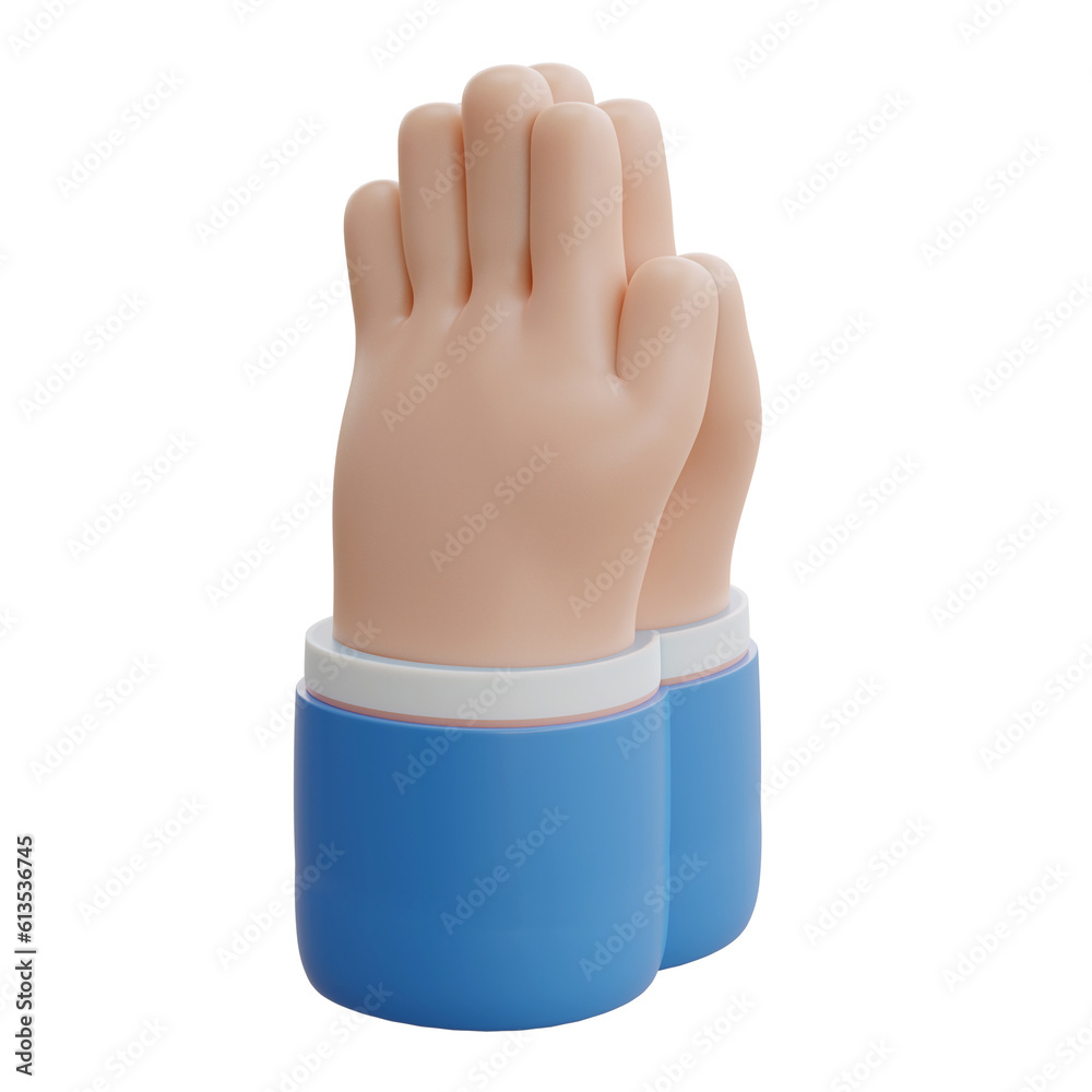 3d illustration Christian icon. Cartoon character hands prayer gesture. Hope concept. Clip art isolated transparent png 3d illustration Christian icon. Cartoon character hands prayer gesture. Hope concept. Clip art isolated transparent png