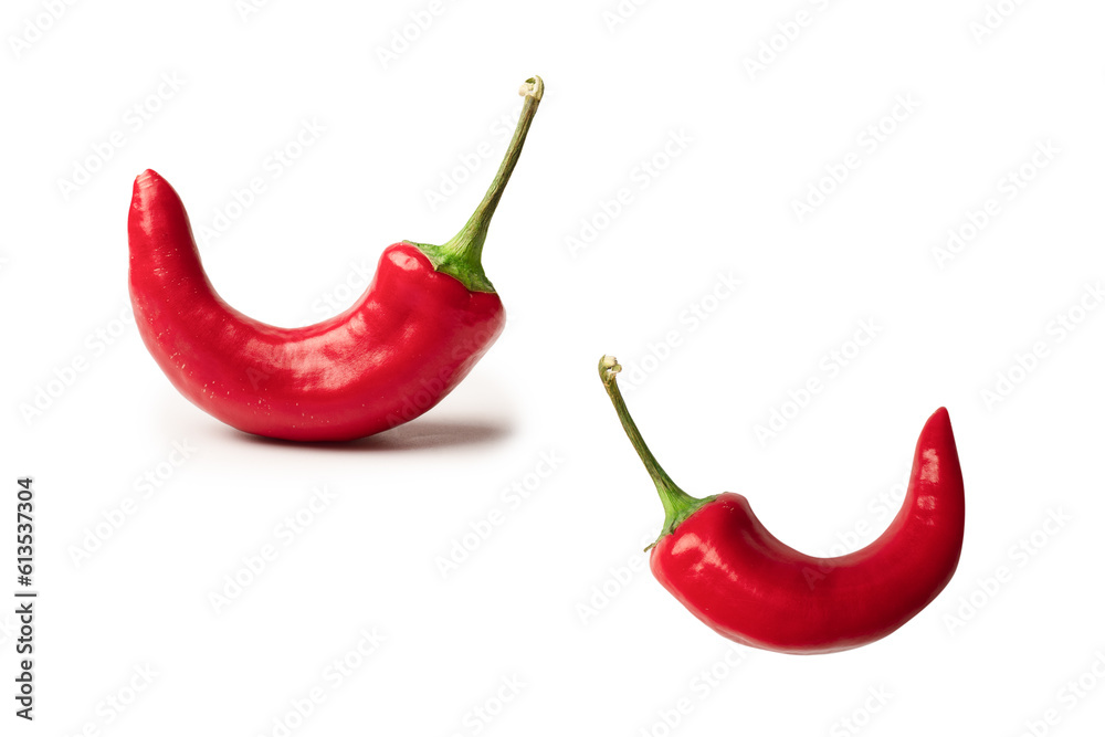 Red hot chili pepper isolated on a white background. Red hot chili pepper isolated on a white background.