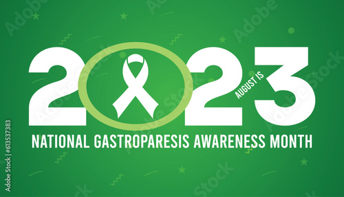 Vector illustration on the theme of Gastroparesis awareness month observed each year during August.banner design template Vector illustration background design.