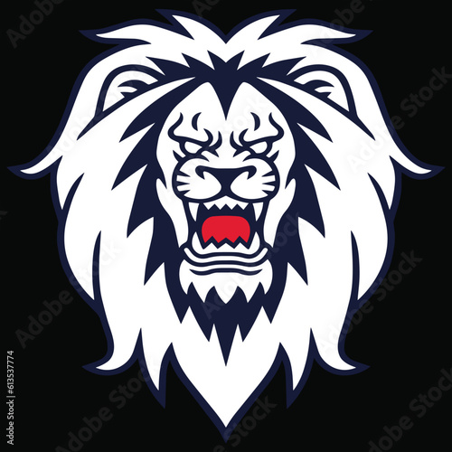 Angry Lion Roaring Logo Vector illustration Artwork