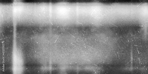 Fényképezés Vintage distressed old photo light leaks, film grain, dust and scratches transparent texture overlay with vignette border