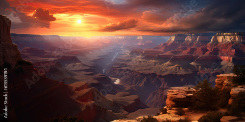 View of the Grand Canyon at sunset © Farnaces