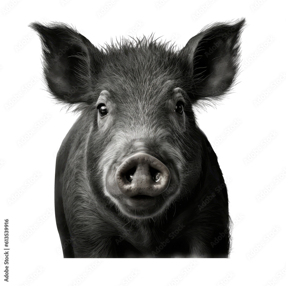 wild boar pig isolated on white wild boar pig isolated on white