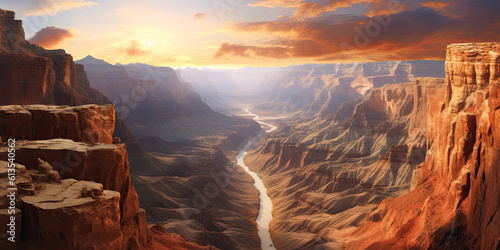 View of the Grand Canyon at dusk