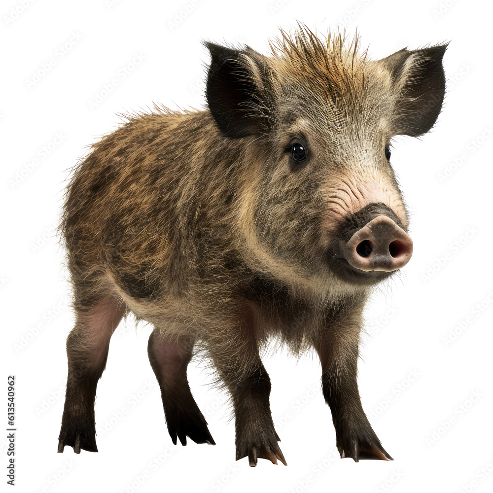 wild boar pig isolated on white wild boar pig isolated on white