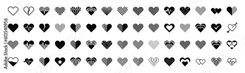 Set of heart icons. Heart icon collection EPS10 - Stock Vector