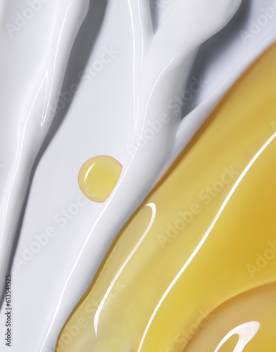 Cream oil texture composition Cosmetic product swatch photo