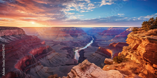 View of the Grand Canyon at sunset