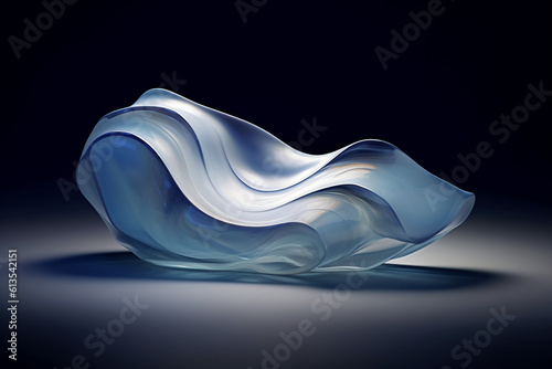 Glazed surfaces, curvaceous simplicity, glass. AI generative