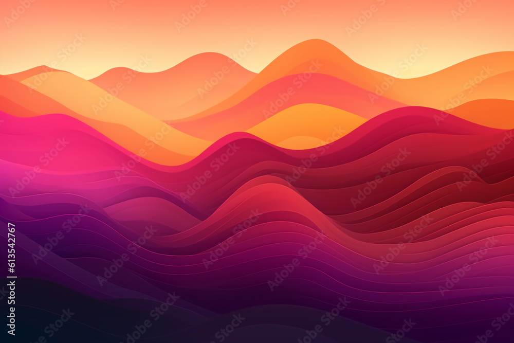 Gold magenta platinum gradient landscape