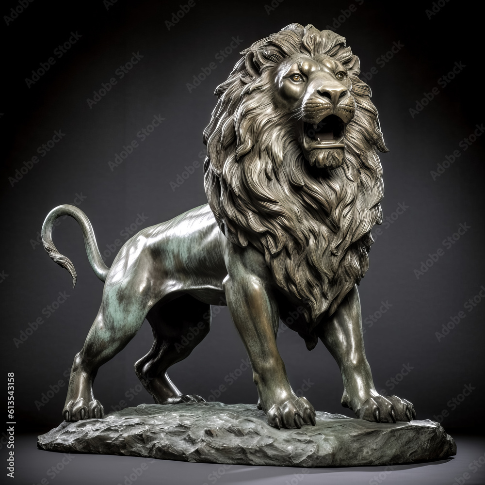 He crafted a majestic bronze lion statue, capturing every intricate detail.
