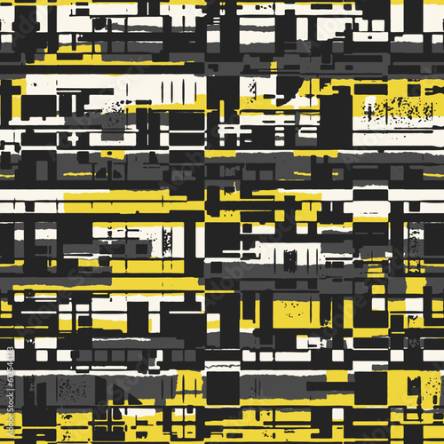 Abstract Urban Blocks Textured Pattern