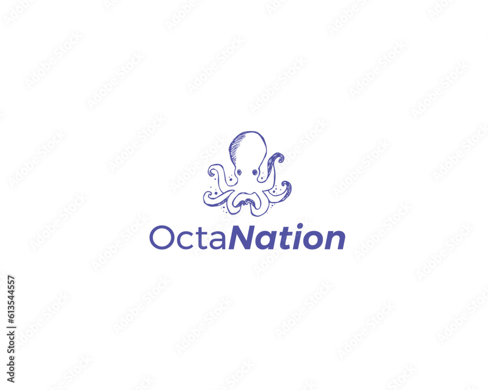 Minimal handmade octopus mascot logo design for such business. Minimal handmade octopus mascot logo design for such business.