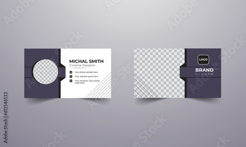 Modern and simple business card design with a new style of minimalist template.