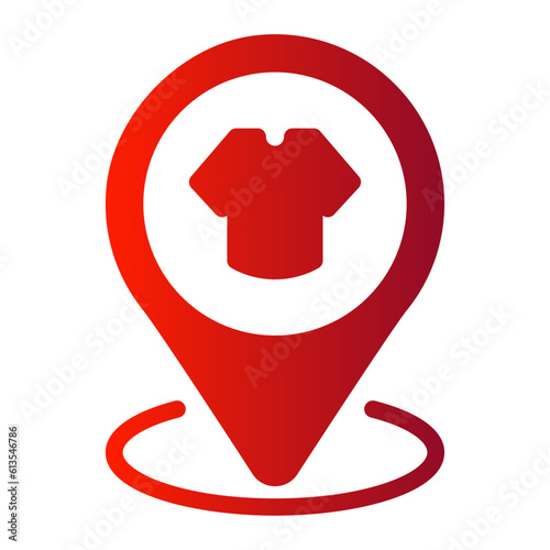 clothes shop gradient icon